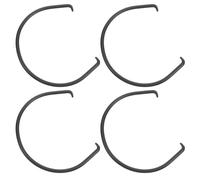 HEALEEP 4pcs Poignées de Théière en Acier Inoxydable Rondes Finition Noire Mate, Accessoires de Réparation Polyvalents, Fixation Sécurisée, Poignées de Bouilloire Domestique pour Théières