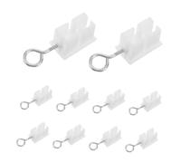 HEALEEP 50 Pièces Embout de Tringle à Rideaux de Plafond | Rail Simple à Emboîter, Bords Lisses, Pose sans Outil, pour Bureaux et Chambres
