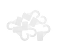 HEALEEP 6 Pièces Support de Tringle de Placard en Plastique Blanc 25mm Crochet Robuste pour Cintres, Construction Solide et Usage Polyvalent, pour Petits Appartements et Locations