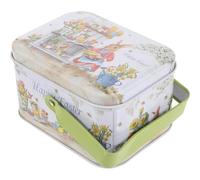 HEALEEP Bonbonnière en Tôle Décorative à Biscuits et Chocolats pour Fête de Pâques Motif Classique et Fonction Polyvalente