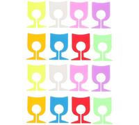 HEALEEP Breloques en Silicone pour Verre à Vin Forme Coupe 16pcs Marqueurs de Verre pour Identification de Boisson Fête Anniversaire Élégance Artisanale