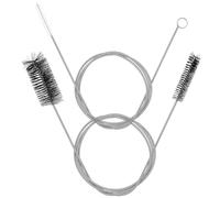 HEALEEP Brosses Flexibles Acier Inoxydable avec Poils en Nylon Doux Lot de 2 pour Nettoyage de Tubes Outils de Débouchage pour Système de Filtration et Pompe à Eau