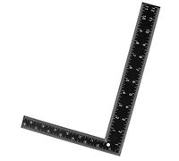 HEALEEP Équerre de Charpentier Professionnelle pour Traçage et Mesure en Acier Noir, Outil Léger et Précis en Travail du Cuir et Illustration Technique