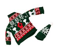 HEALEEP Housse de Bouteille de Vin de Noël Décorative en Polyester Vert, Taille Standard, Manchon Tricoté Festif pour Décoration de Table, Accessoire de Fête Réutilisable, Lavage