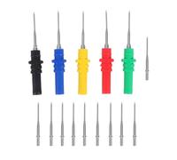HEALEEP Jeu de Cordons pour Multimètre Pointes Épaisses Noir et Rouge, Broches de Remplacement en Laiton Nickelé pour Réparation Électronique Facile