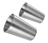 HEALEEP Lot de 2 Gobelets Inox Multifonctions 350 Ml 170 Ml, Tasses en Acier Inoxydable Incassables pour Boissons Froides et Chaudes, Fête, Bureau et Maison Réutilisable