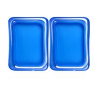 HEALEEP Lot de 2 Plateaux Gonflables en PVC Bleu Grande Capacité pour Bar à Glace Flottant, Buffet Réfrigéré pour Plage et Fête au Bord de la Piscine