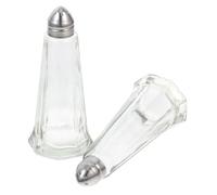 HEALEEP Lot de 2 Saupoudreuses à Épices en Verre et Inox Couvercle Perforé, Salière et Poivrière Pratiques Cuisine, Design Simple et Texture Élégante