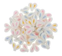 HEALEEP Lot de 60 oreilles de lapin pour loisirs créatifs, épingles à cheveux de lapin de Pâques, barrettes à cheveux en peluche, accessoires pour loisirs créatifs, fournitures de fête de Pâques