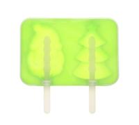 HEALEEP Moule en Silicone Vert de Noël Multi-fonction pour Glace et Chocolat, Facile à Nettoyer Formes Père Noël et Sapin, pour Garçon et Filles et Créations Artisanales