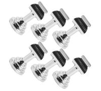 HEALEEP Pince à Marque-place Ronde en Alliage de Zinc Argentée, Lot de 6 | Présentoir à Cartes en Métal, Usage Buffet et Centre de Table Événementiel, Finition Élégante
