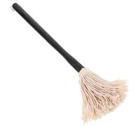 HEALEEP Pinceau à Huile pour Barbecue Manche en Bois Foncé, Brosse en Coton Remplaçable, pour Outils de Grillades en Extérieur
