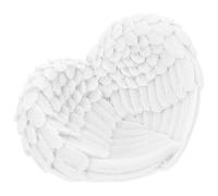 HEALEEP Plateau de Rangement en Résine Blanc Design Plume Créatif, Plateau à Collier Unique pour Décoration de Fête ou Restaurant