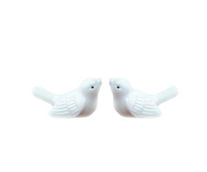HEALEEP Porte-Baguettes pour Organiser et Tenir Les Baguettes Oreiller en Céramique Blanc D'oiseau Accessoire de Table Élégant pour Dîner Chinois