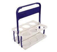 HEALEEP Porte-bières Portable Pliable en PP avec Poignée Confortable et Prise Sécurisée, Panier pour 6 Bouteilles pour Pique-niques et Rangement Facile