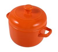 HEALEEP Pot en Argile Chinois 600ml avec Couvercle et Poignées Doubles en Céramique pour Cuisson Bain-marie, Bol à Soupe Individuel pour Mijoter et Nutrition Personnelle