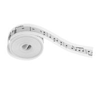 HEALEEP Ruban D'emballage pour Présent en Polyester Blanc Notes de Musique, Texture Délicate et Usage Polyvalent, pour Fêtes et Mariages, Rouleau Unique pour Décorations Élégantes