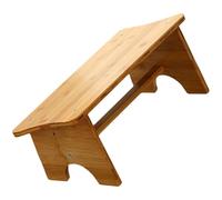 HEALEEP Tabouret Support Stable et Design Élégant pour Toilettes et Bureau en Bois Naturel Marchepied Antidérapant Ergonomique pour Usage à Domicile Bureau