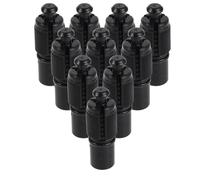 Healeved 10 Pièces Connecteur de Manche Télescopique Noir en Plastique Antidérapant Verrouillage Intérieur pour Outils de Nettoyage et Serpillères Usage Domestique