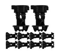 Healeved 10 Pièces Isolateurs Annulaires Noirs pour Clôture Électrique, Compatibilité, Isolation Performante, Matériau Abs Rond, Filetage 9,5mm, Adaptés pour Poteaux de Clôture