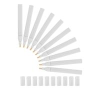 Healeved 10 Pièces Stylo de Retouche de Peinture Rechargeable pour | Corps en Aluminium et Acrylique, Tête Biseautée, Blanc, Usage Intérieur et Graffiti Extérieur