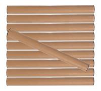 Healeved 10 Pièces Tube en Carton Kraft Rond 40x4cm avec Bouchon Plastique Noir, pour Expédition et Stockage Sécurisé D'affiches et Dessins Artistiques