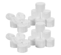Healeved 100 Bouchons À Clapet Pour Bouteilles De Shampoing En Plastique Blancs