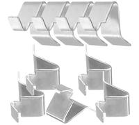 Healeved 10pcs Clips Métalliques pour Étagère D'armoire en Fer Argenté, Support Robuste et Facile à Installer, Accessoires pour Meubles de Rangement et Bibliothèques