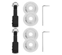 Healeved 2 jeux de fixation pour meule - Arbre de fixation pour meuleuse d'établi, broche de polissage et porte-meule, alésage intérieur 10 mm