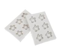 Healeved 2 moules en silicone en forme de fleur d'hibiscus | Mini moules tropicaux en forme de fleur de frangipanier pour fondant | floral pour décoration de gâteaux, bonbons, cupcakes et pâte