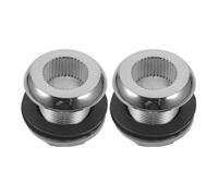 Healeved 2 Pièces Adaptateur de Chromé pour Support de Douchette Shampoing, Accessoire pour Fournitures de Salon de Coiffure, Installation Facile et Solide