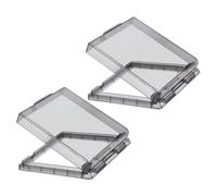 Healeved 2 Pièces Cache de Sécurité pour Interrupteur Mural 86-type en Abs Double Ouverture, Protection Étanche Cuisine et Extérieur, Prolongateur de Durée de Vie