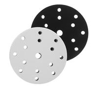 Healeved 2 Pièces Disque en Mousse de 15 Cm 15 Trous, Coussin Tampon en Composite Éponge à Densité Souple pour Ponçage et Polissage Ponceuse Orbitale