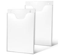 Healeved 2 Pièces Organiseur Mural Porte-Documents Résistant Déformation en Acrylique Blanc Support Pratique pour Bureaux et Écoles pour Journaux et Prospectus