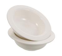 Healeved 2 Pièces Plat et Diffusion Optimale des Huiles Essentielles en Céramique de Chapeau Chauffe-Huile Blanc Prévention des Déversements pour Diffuseur D'arômes