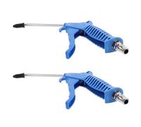 Healeved 2 Pièces Soufflette à Air Comprimé Bleu pour Compresseur Buse Longue, Double Crochets Suspendus, Plastique et Métal, Haute Pression, pour Atelier et Maintenance