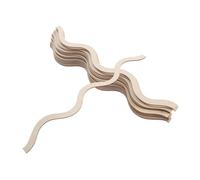 Healeved 20 Pièces Baguette Décorative en Bois Ondulé pour Cadres Muraux et Portes, Décoration Multi-scène Stable, Design Festonné Unique, Couleur Kaki Naturelle Cuisine et Murs