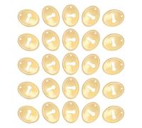 Healeved 25 Pièces Plaque de Recouvrement de Serrure Ovale Vintage en Métal Or Bord Strié, Cache de Serrure Décoratif pour Tiroirs et Portes D'armoire, Protection Mains et Remplacement