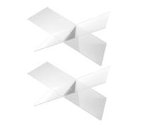 Healeved 2pcs Pupitre de Lecture en Acrylique Transparent de X, Support de Bureau pour Livres, Rangement Pratique à Domicile, Mains