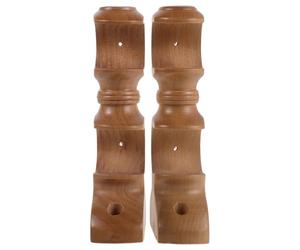 Healeved 2pièces Supports de Tringle à Rideau Bois Double Robuste Fixation Murale Ajustable pour Tringles Base Romaine Élégante pour Voilages et Rideaux Épais Cuisine et Chambre Lot