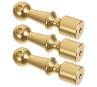 Healeved 3 Pièces Connecteur de Meubles en Métal Doré 5mm, Gourde | Armoires et Vitrines, Fixation Fiable, Installation Simple, Compatible Garde-corps en Verre