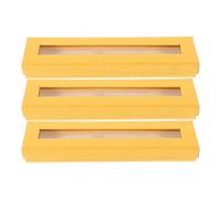 Healeved 3 Pièces Étui à Stylos en Papier Boîte Fenêtre Rentrée | Coffret Papeterie, Boîte Rangement Stylo, Carton Présent, Petite Boîte Présent, Stylo Personnalisé Présent
