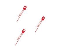 Healeved 3 Pièces Mini Trident Diable Rouge Pailleté, Accessoire Costume | Léger et Facile à Porter, pour Soirées à Thème et Spectacles, Finition Pailletée Rouge