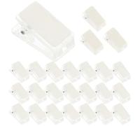 Healeved 35 Clips Adhésifs pour Badge de Travail Légers en Plastique et Fer avec Design Auto-adhésif, pour Porte-nom et Cartes D'identité, Pack de 35 Pièces