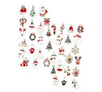 Healeved 38pièces Pendentif pour Bracelet Décoration de Noël Accessoire de Bijouterie Création de Bijoux de Décoration Assortiment de Couleurs
