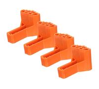 Healeved 4 Pièces Pieds en Caoutchouc Antidérapants pour Escabeau Pliant Orange, Amélioration Stabilité et Rangement Gain de Place, Accessoires pour Usage Intérieur et Professionnel