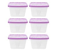 Healeved 6 Pièces Boîte Absorbeur D'humidité Réutilisable Conteneur Déshumidificateur Pratique et Solide en Plastique Étanche et Facile à Nettoyer pour Placard et Meuble à Chaussures