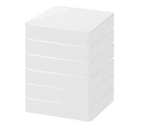 Healeved 6 Pièces Capuchon de Poteau en Pvc, Capuchons en Plastique pour Poteaux de Clôture, Blanc, 3,5x3,5 Pouces, pour Poteaux de Clôture Terrasse, Jardin de Villa et Couloirs