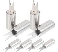 Healeved 8 Pièces Porte-épis de Maïs en Acier Inoxydable pour Barbecue Poignée Confortable, Fourche à Maïs Professionnelle Multifonction pour Pique-niques et Grillades