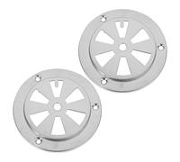 Healeved Accessoire pour Four 2 Pièces en Acier Inoxydable Argenté, Clapet D'aération Circulaire Résistant la Rouille, Dispositif de Ventilation Haute Capacité pour Four et Sécheuse